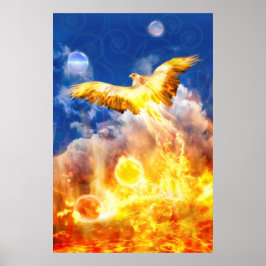 Phoenix Bird STIGA UPP ÖVER DINA PROBLEM Poster