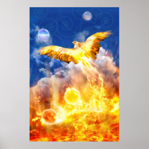 Phoenix Bird STIGA UPP ÖVER DINA PROBLEM Poster