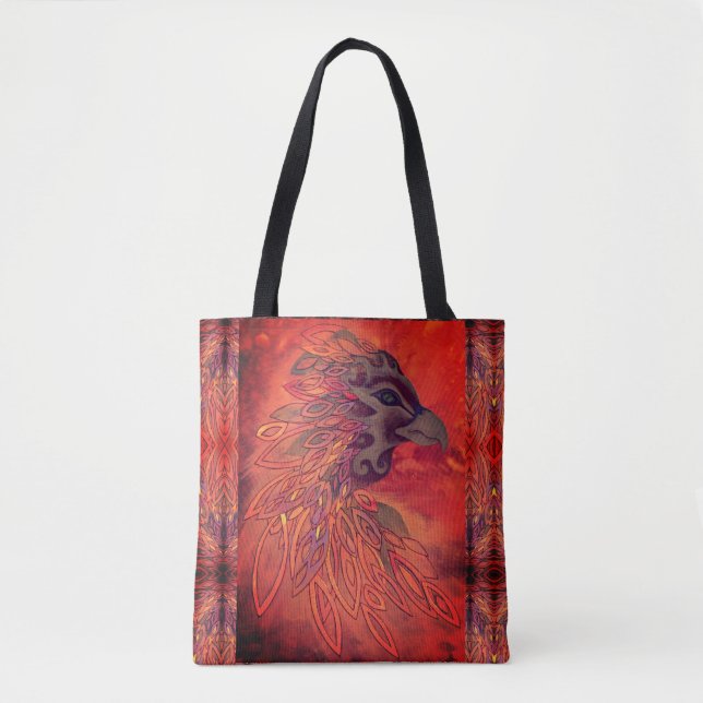 Phoenix Bird Tote Bag Tygkasse (Framsida)