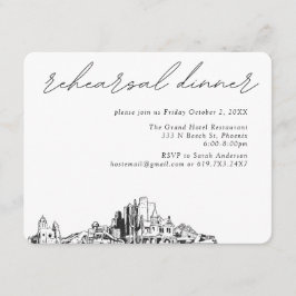 Phoenix bröllop Elegant middag före bröllopet Tilläggskort