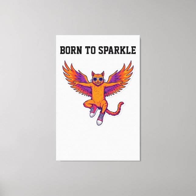 Phoenix Cat Canvas Wall Art – Magical Fire Kitty (Framsida)