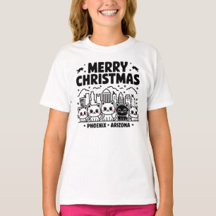 Phoenix City Arizona God jul Cats USA T Shirt
