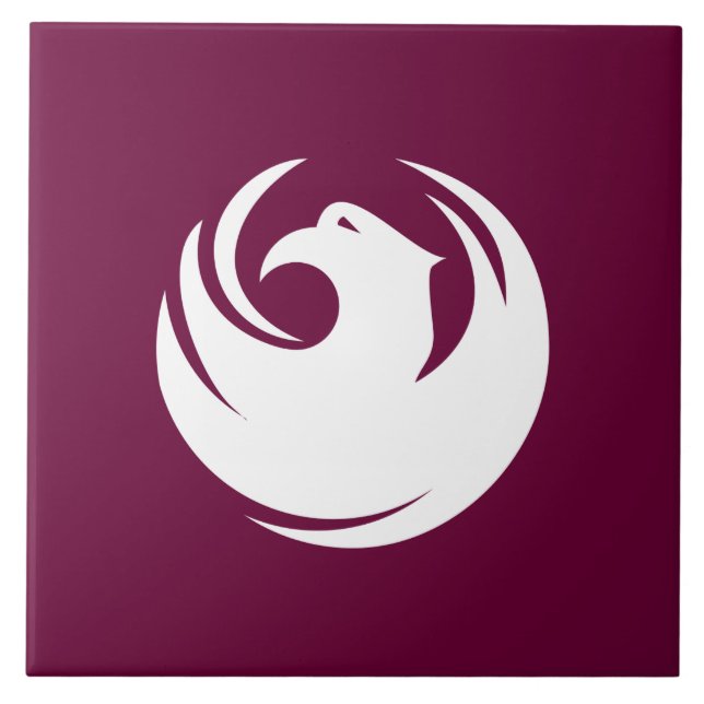 Phoenix City Flagga Kakelplatta (Framsidan)