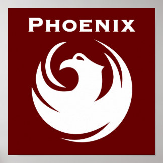 Phoenix City flagga Poster