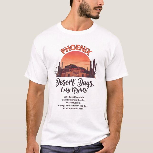 Phoenix "Desert Days, City Nights" T Shirt (Framsida)