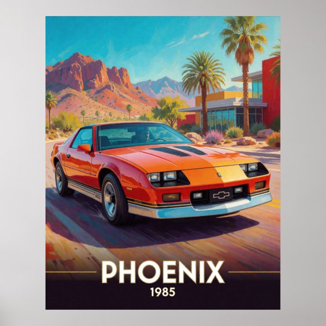 Phoenix Desert Performance Drive 1985 Arizona Poster (Framsidan)