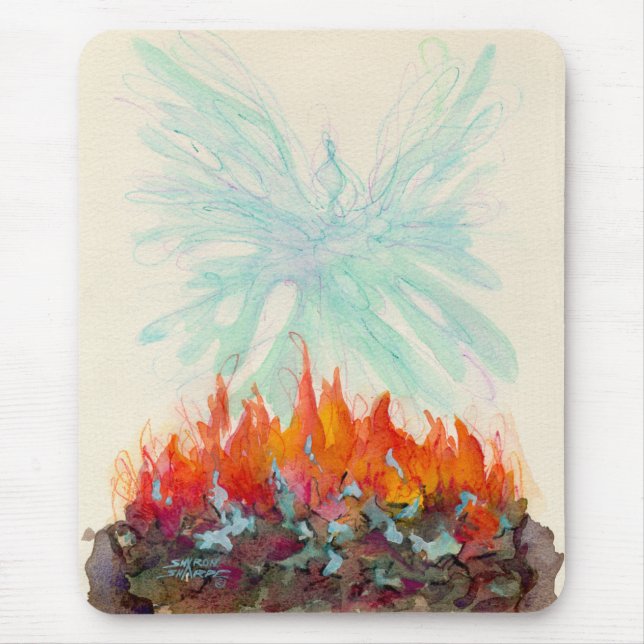 PHOENIX FÅGEL av SHARON SHARPE Musmatta (Framsidan)