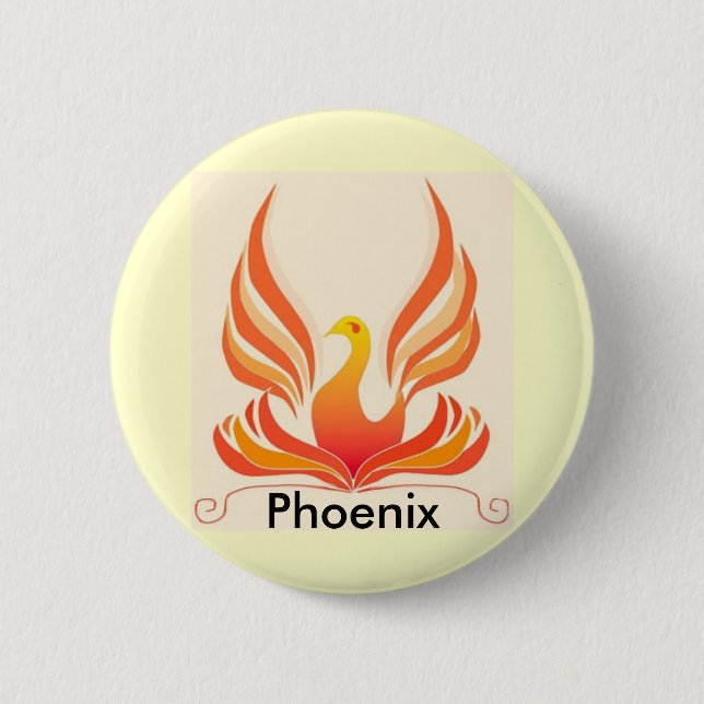 Phoenix fågel knapp (Framsida)