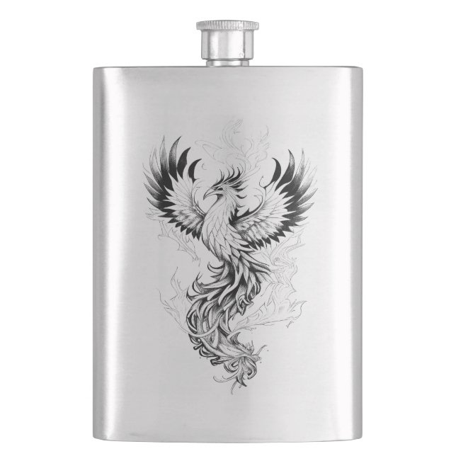 Phoenix Fantasy Vild Animal Illustration Art Tatto Fickplunta (Framsidan)