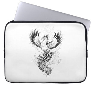 Phoenix Fantasy Vild Animal Illustration Art Tatto Laptop Fodral