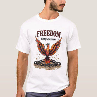 Phoenix Feather & Broken Chain - Forged Freedom VI T Shirt
