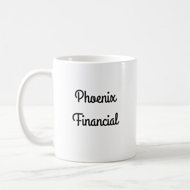 Phoenix Financial Coffee Mugg - Lämnat handdesign (Vänster)