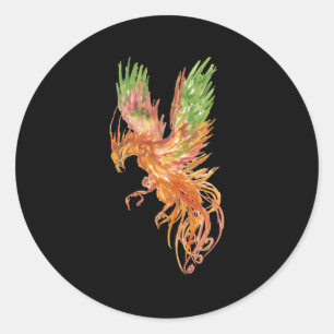 Phoenix Fire Bird från Ashes I Stiga upp Phoenix Runt Klistermärke