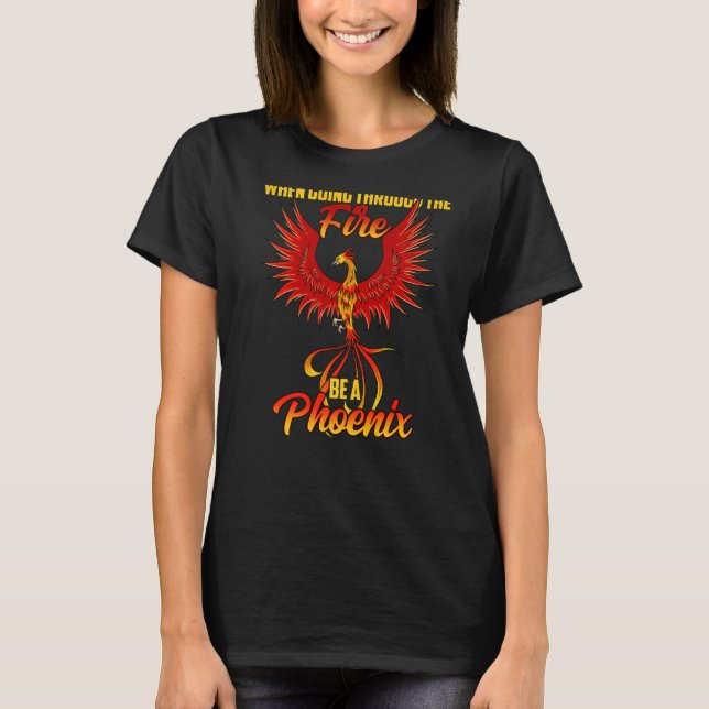 Phoenix Fire Bird Mythology Reborn inspiration Mo T Shirt (Framsida)