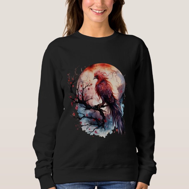 Phoenix Fire Phoenix Bird Mythical Bird Måne Sakur T Shirt (Framsida)
