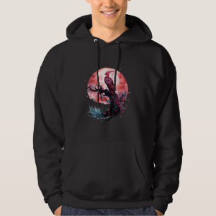 Phoenix Fire Phoenix Bird Sakura Träd Mythical Bir Hoodie