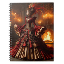 Phoenix Fire Queen Steampunk Victorian Industrial Anteckningsbok