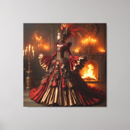 Phoenix Fire Queen Steampunk Victorian Industrial Canvastryck