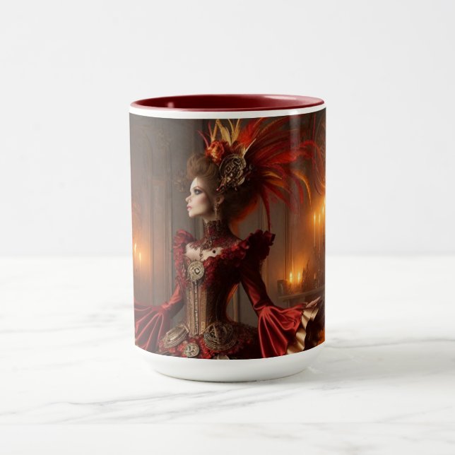 Phoenix Fire Queen Steampunk Victorian Industrial Mugg (Center)