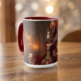 Phoenix Fire Queen Steampunk Victorian Industrial Mugg