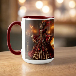 Phoenix Fire Queen Steampunk Victorian Industrial Mugg
