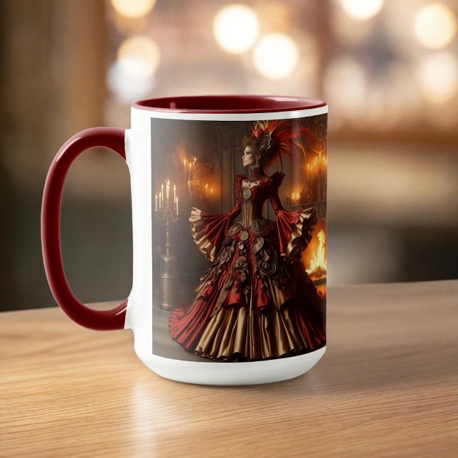 Phoenix Fire Queen Steampunk Victorian Industrial Mugg (Skapare uppladdad)