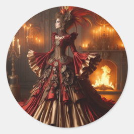 Phoenix Fire Queen Steampunk Victorian Industrial Runt Klistermärke