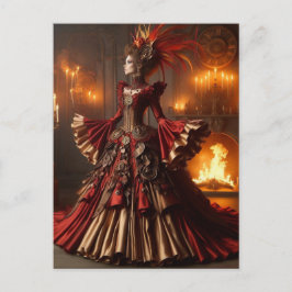 Phoenix Fire Queen Steampunk Victorian Industrial Vykort