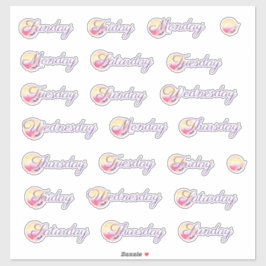 Phoenix Fire Weekday Anpassningsbar-cut Vinyl Stic Klistermärken