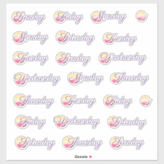 Phoenix Fire Weekday Anpassningsbar-cut Vinyl Stic Klistermärken