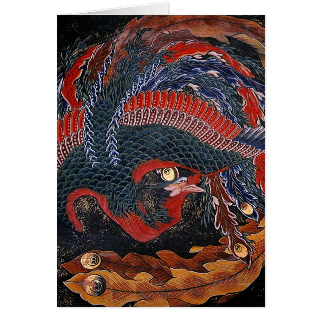 Phoenix (Firebird Goddess) Hokusai Fine Art OBS Kort (Framsidan)
