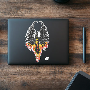 Phoenix Firebird Tribal Flames Klistermärken