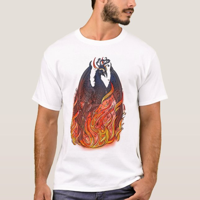 Phoenix flammar in tee shirt (Framsida)
