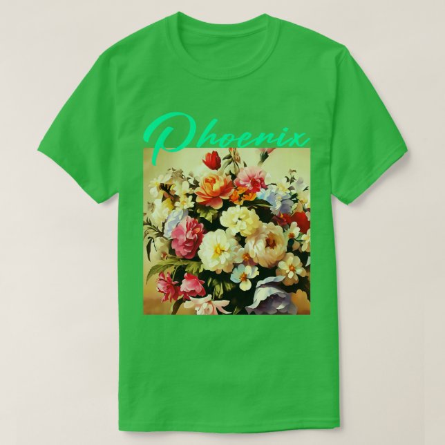 Phoenix Flower T Shirt (Design framsida)