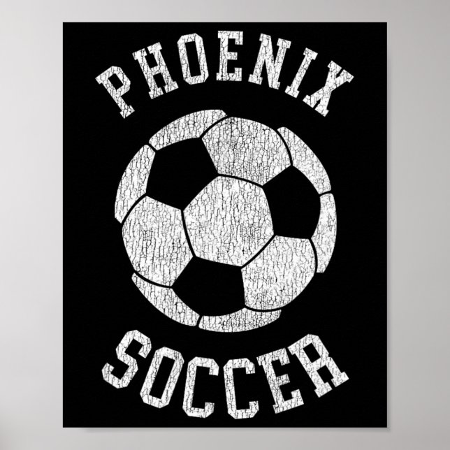 Phoenix fotboll Retro slitna 90's Vintage  Poster (Framsidan)