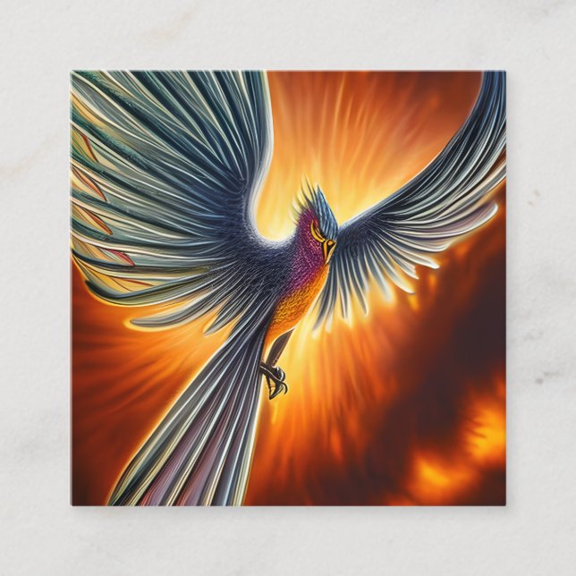 Phoenix Fyrkantigt Visitkort (Framsida)
