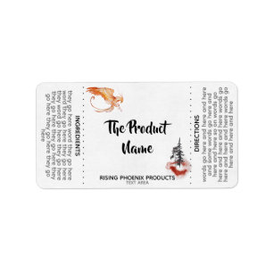 *~* Phoenix Hair Body Cream Ansikte Bath Soap Adressetikett
