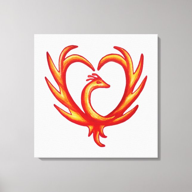 Phoenix Heart Canvastryck (Framsida)