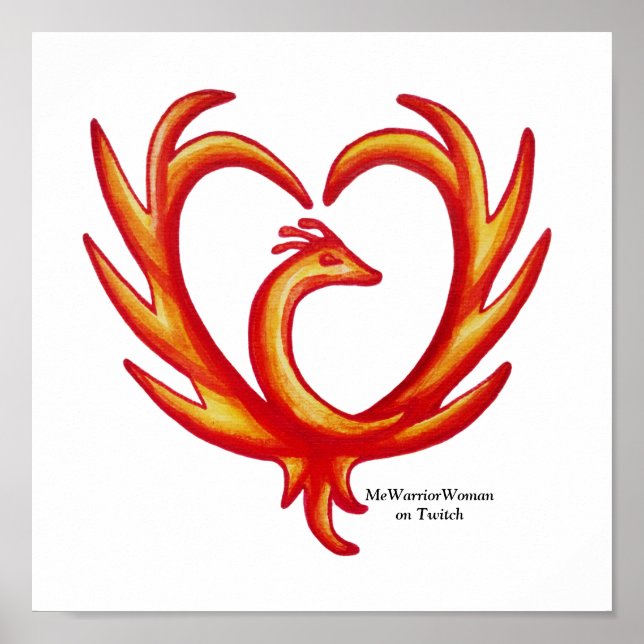 Phoenix Heart, MeWarriorWoman på Twitch Poster (Framsidan)