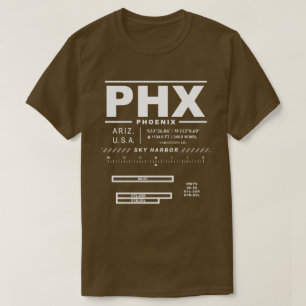 Phoenix Himmel Harbour Int'l Airport PHX T-Shirt