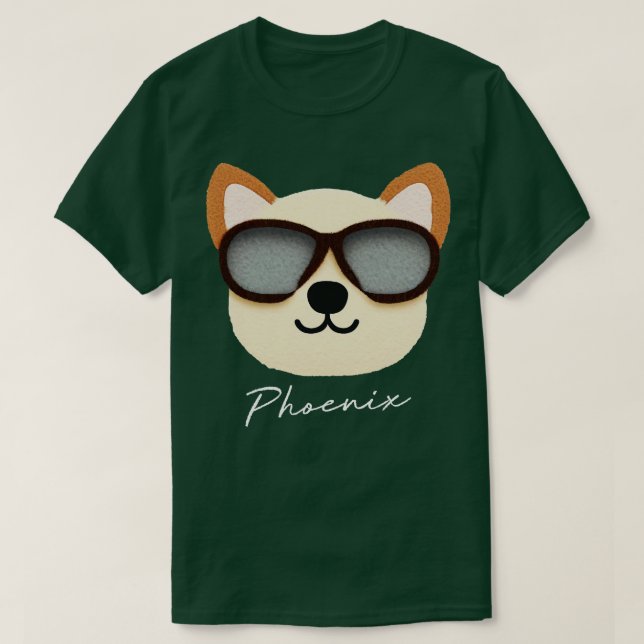 Phoenix Hund T Shirt (Design framsida)