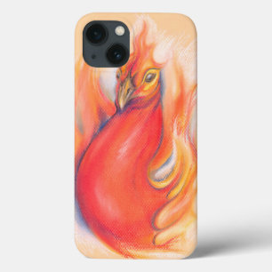 Phoenix in Flames Pastel Art