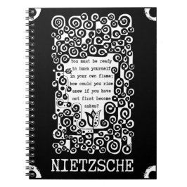 PHOENIX inspirationcitat av Nietzsche Anteckningsbok