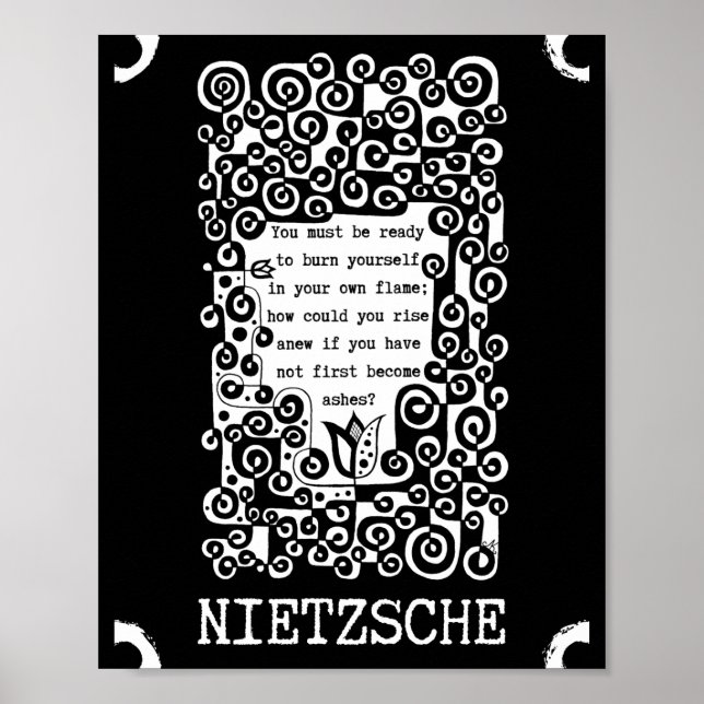 PHOENIX inspirationcitat av Nietzsche Poster (Framsidan)