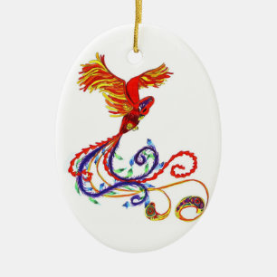 Phoenix Julgransprydnad Keramik
