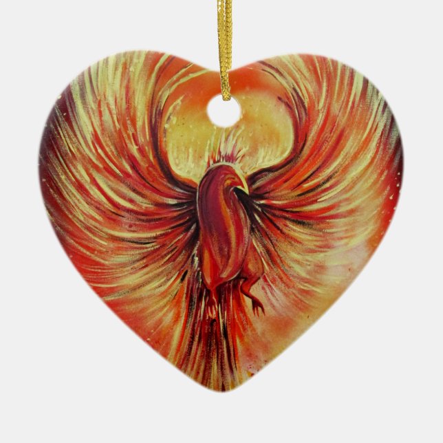 Phoenix Julgransprydnad Keramik (Framsidan)