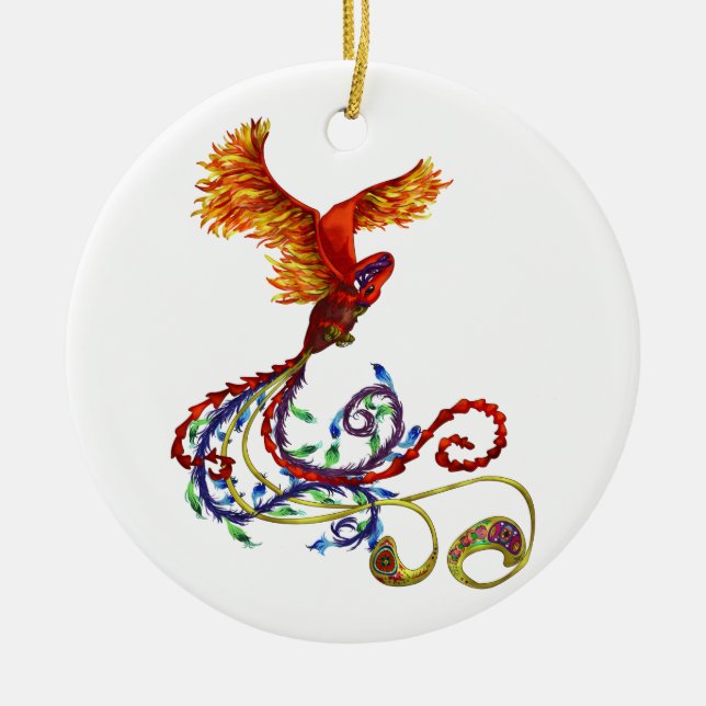 Phoenix Julgransprydnad Keramik (Framsidan)