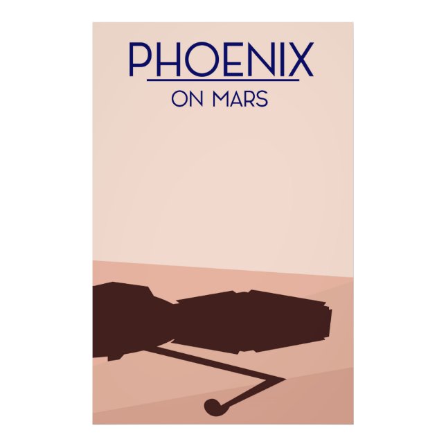 Phoenix lander på Mars. Fototryck (Framsidan)
