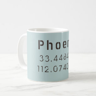 Phoenix Latitude Longitud Kaffemugg