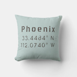 Phoenix Longitud Latitude Dekorativ kudde